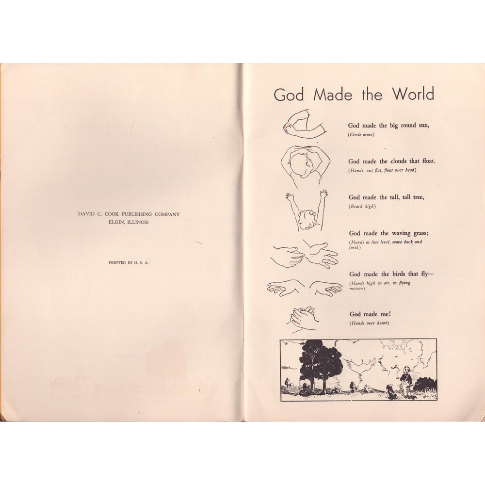 Finger Plays for Little Folks David C Cook Publishing Religious Booklet VG- - Picture 4 of 4